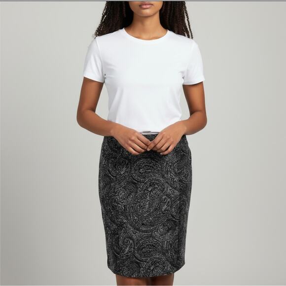 Michael Kors Paisley Mini Midi Skirt - Picture 3 of 6